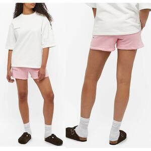 Pangaia 365 Cotton Pull On Elastic Waist Mid Rise Sweat Short Sakura Pink XS